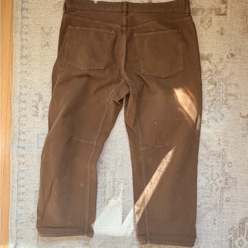 Madewell Rust-Brown the darted barrel Jean - Picture 3 of 5